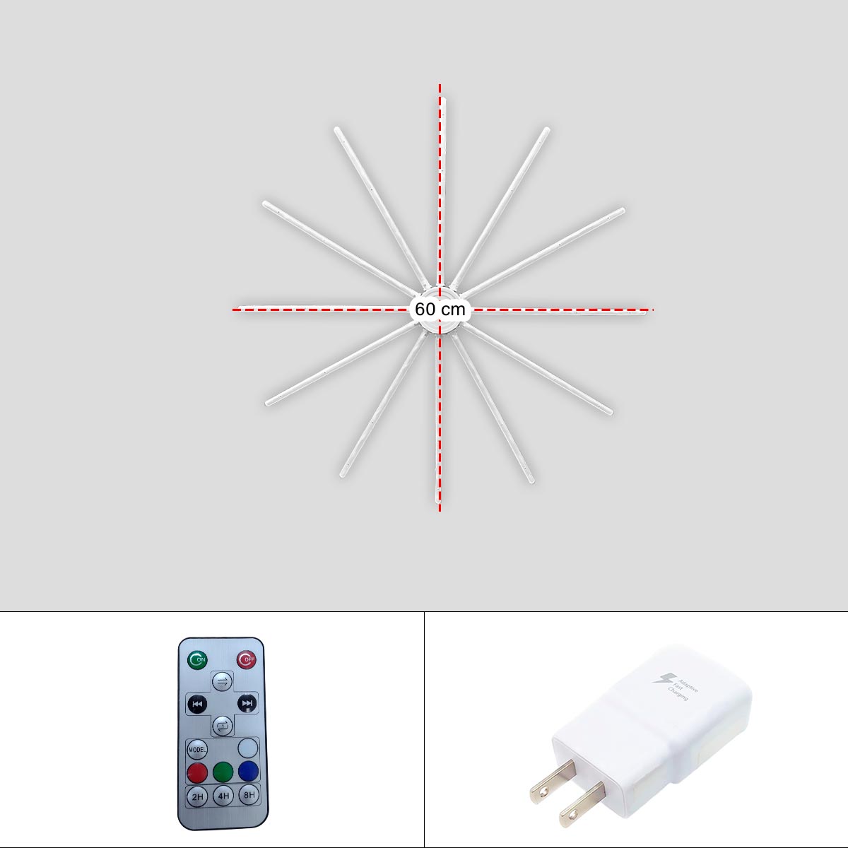 Miniatura 4 de Luz LED Efecto Tornado Pequeño 60cm 1616